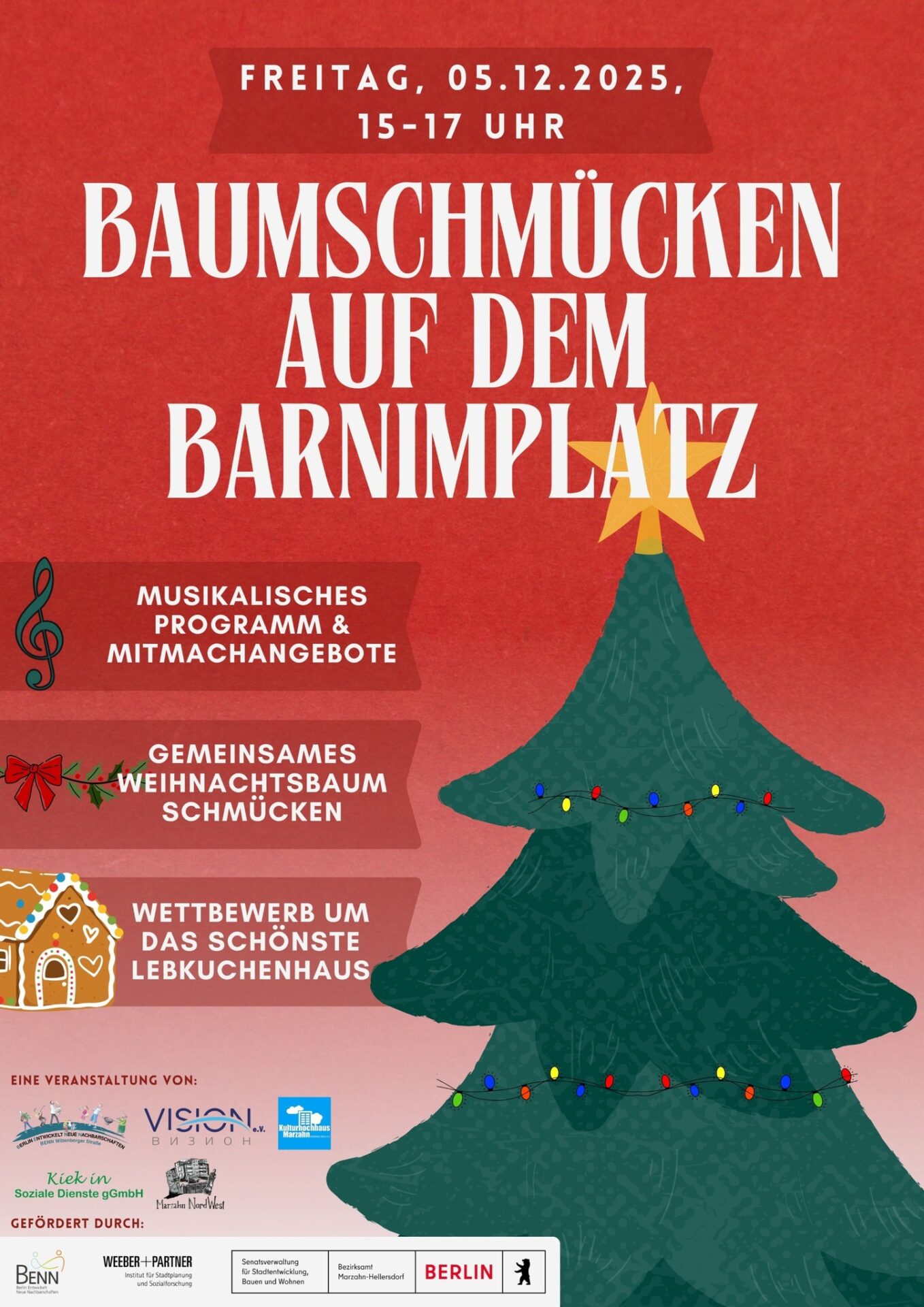 Baumschmücken auf dem Barnimplatz